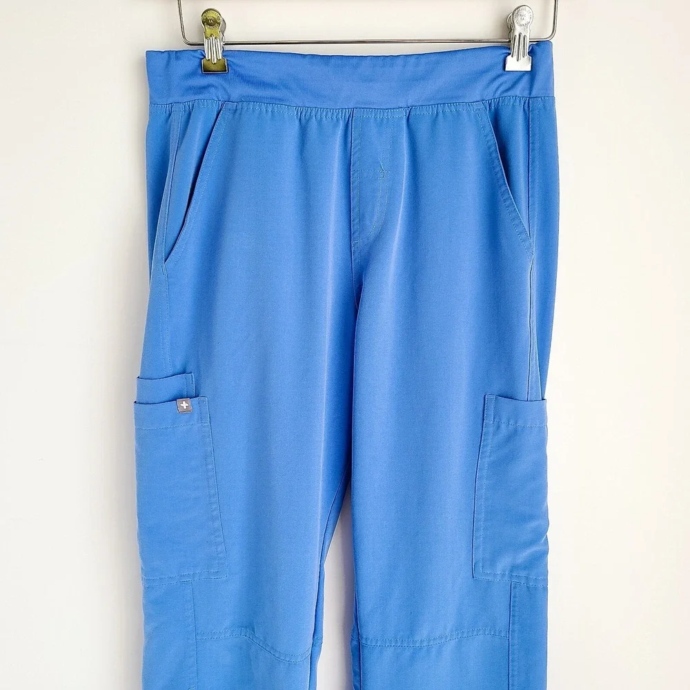 FIGS Axim Cargo Medicial Scrub Pants Mens S Blue Super Soft Stretch
